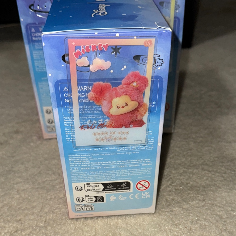 Mickey Head in Clouds Red Cloud